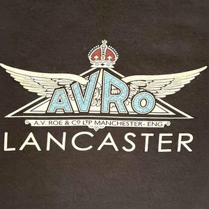 AVRO LANCASTER BOMBER DOUBLE SIDED T-SHIRT SIZE XL BEAUTIFUL GENTLY USED COND!